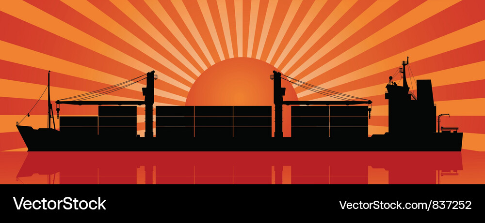 Sunset at sea Royalty Free Vector Image - VectorStock