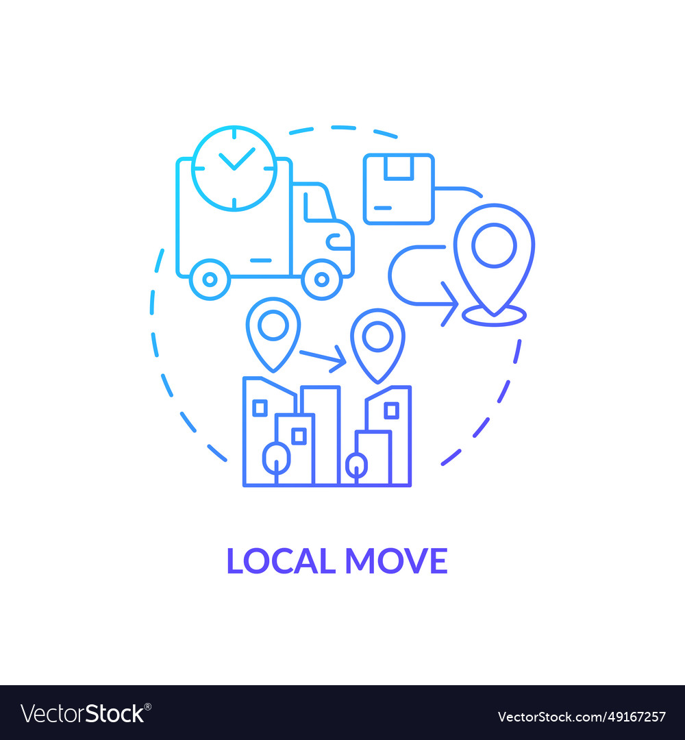 2d simple thin linear local move gradient icon