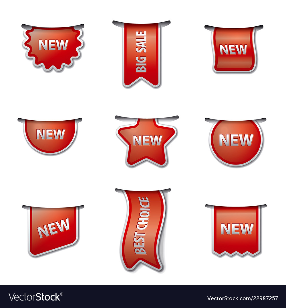 Advertising labels and tags Royalty Free Vector Image