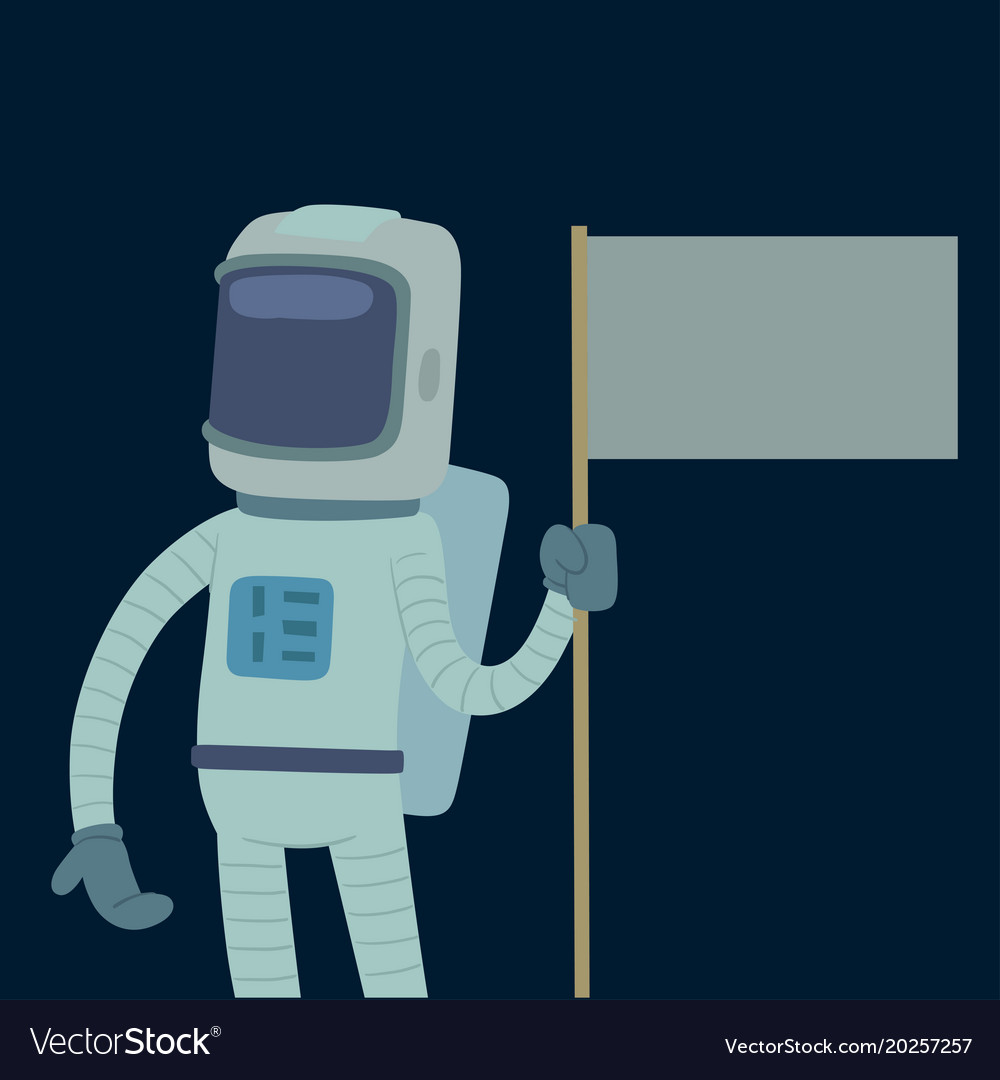 Astronaut in space character having fun