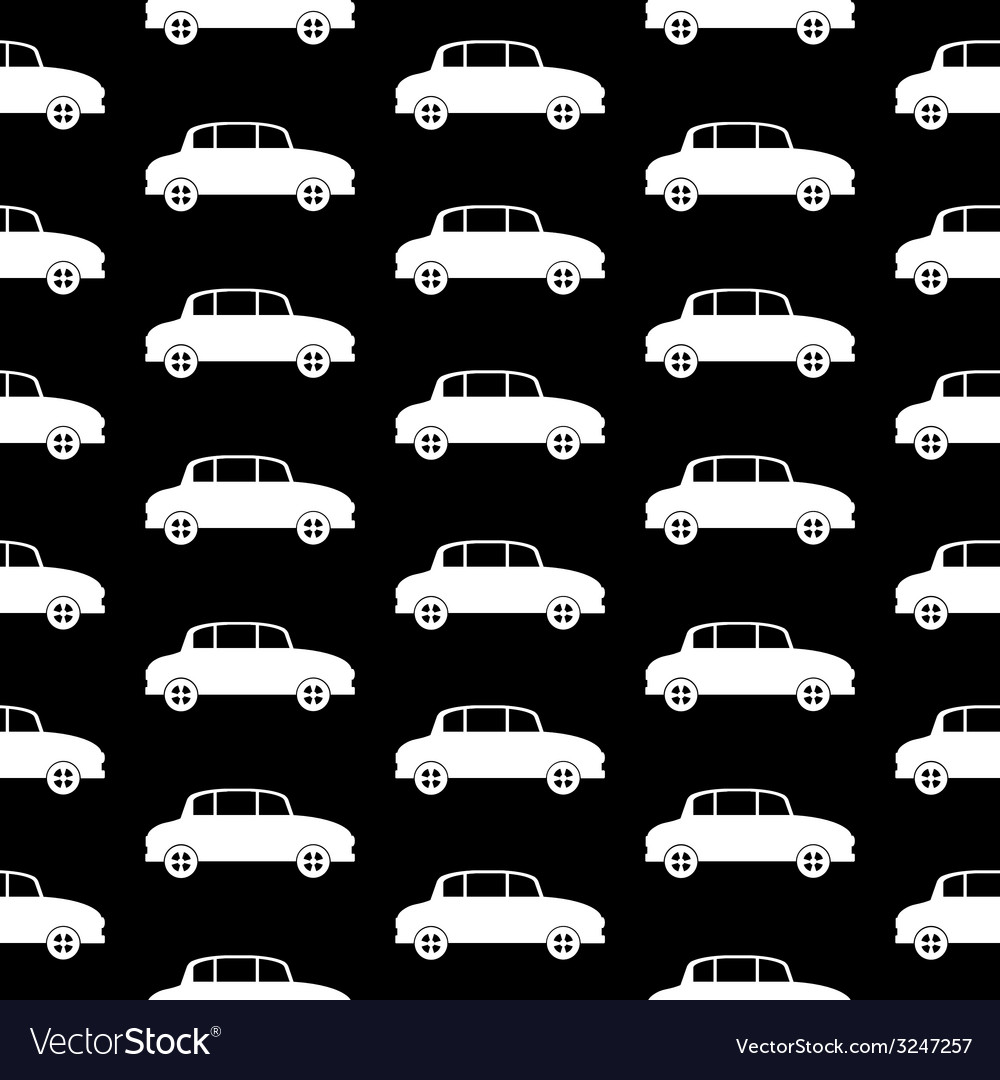 Car icon seamless pattern Royalty Free Vector Image