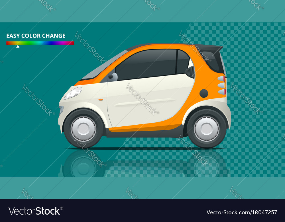 Compact Smart Car Small Hybrid Royalty Free Vector Compact Smart Car Small Hybrid Vector Image