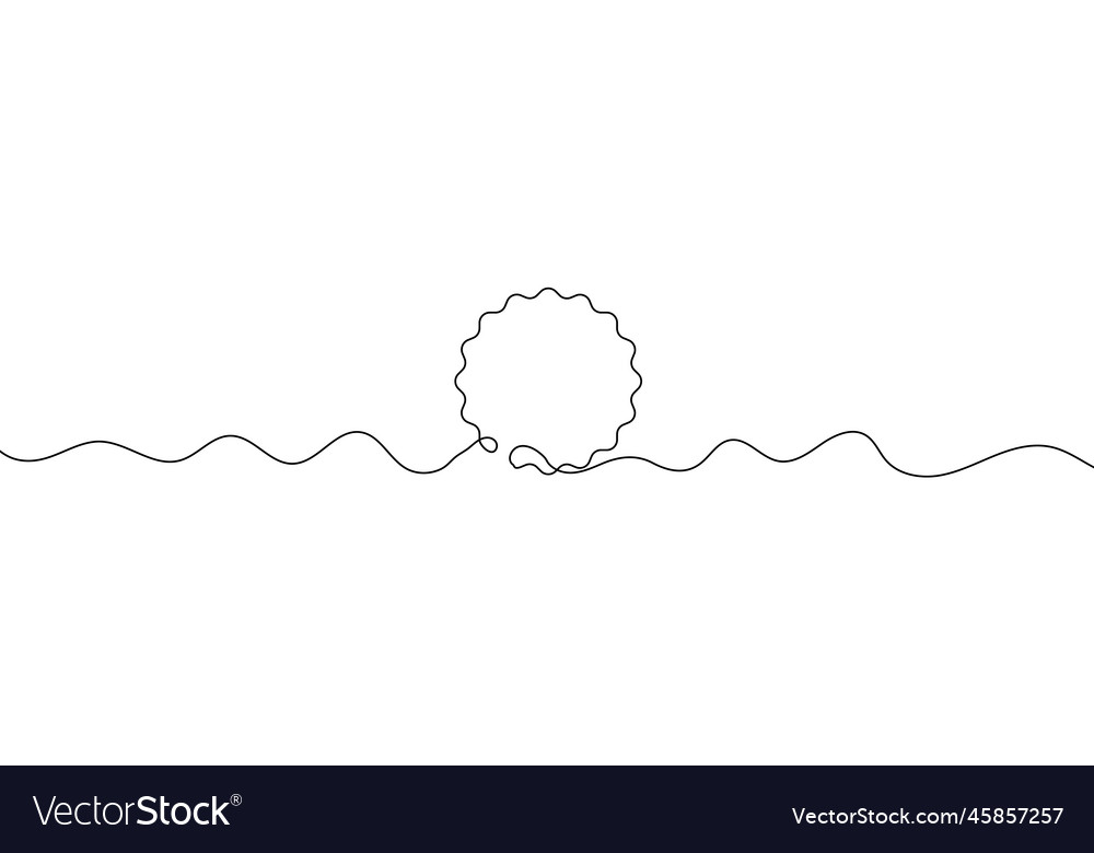 Continuous line drawing of round frame one