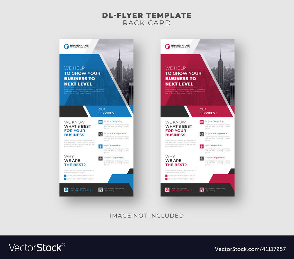Corporate business dl flyer or rack card