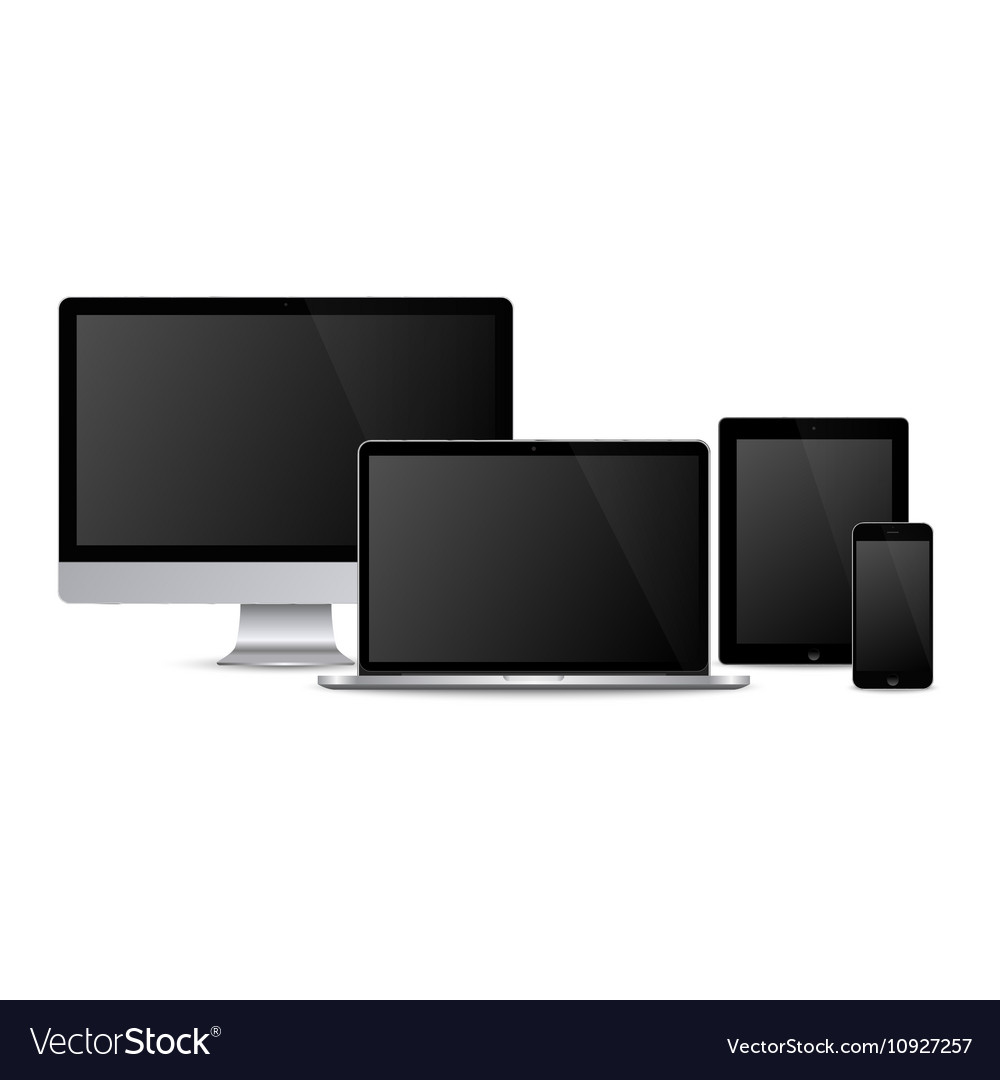 Download Device Mockups Set Royalty Free Vector Image Vectorstock