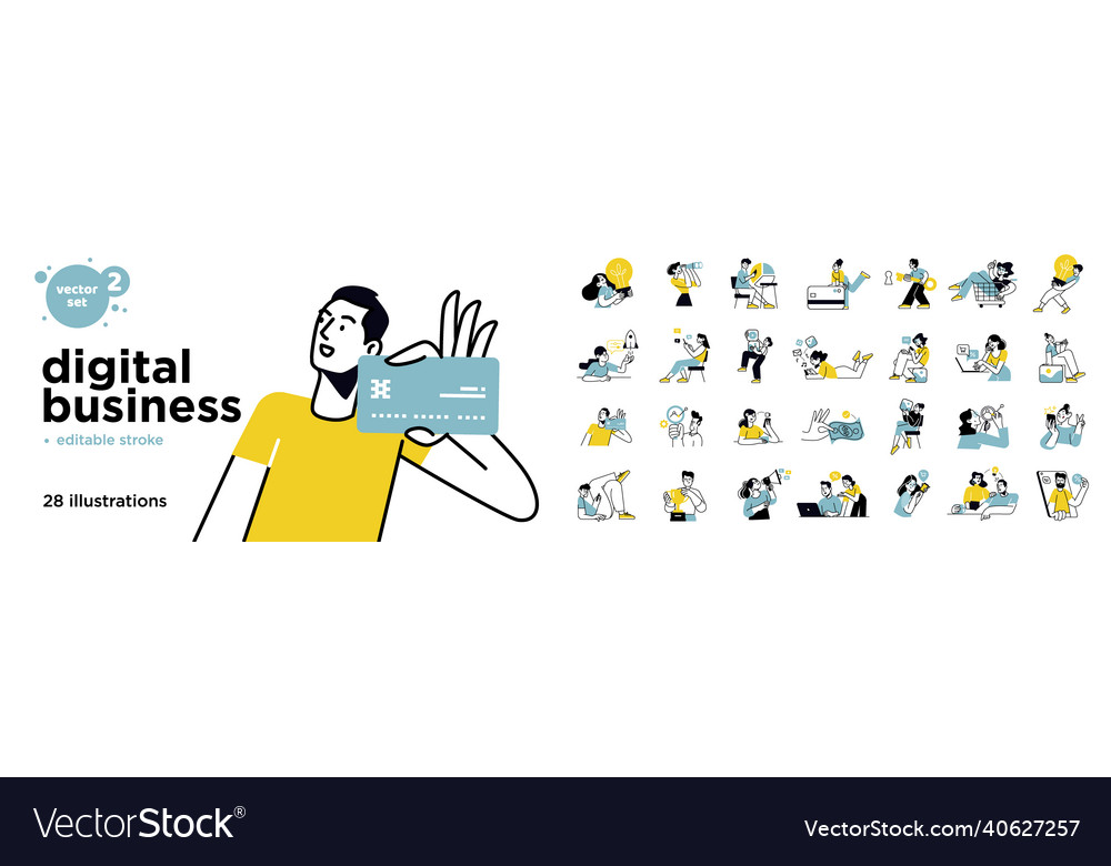 Digital business concept Royalty Free Vector Image