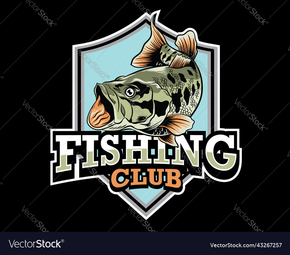 Fishing club logo Royalty Free Vector Image - VectorStock