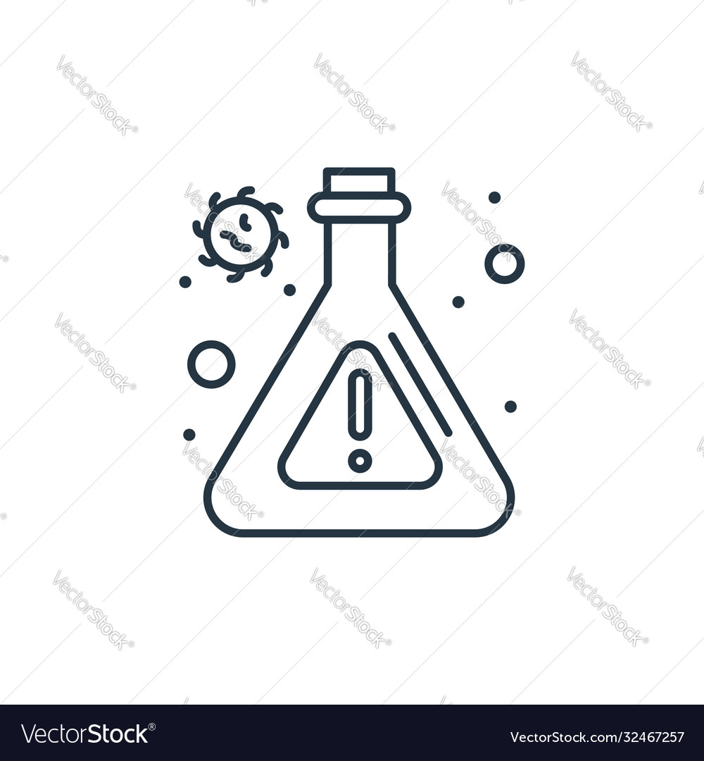 Flask icon editable stroke linear vector image Flask icon editable stroke linear