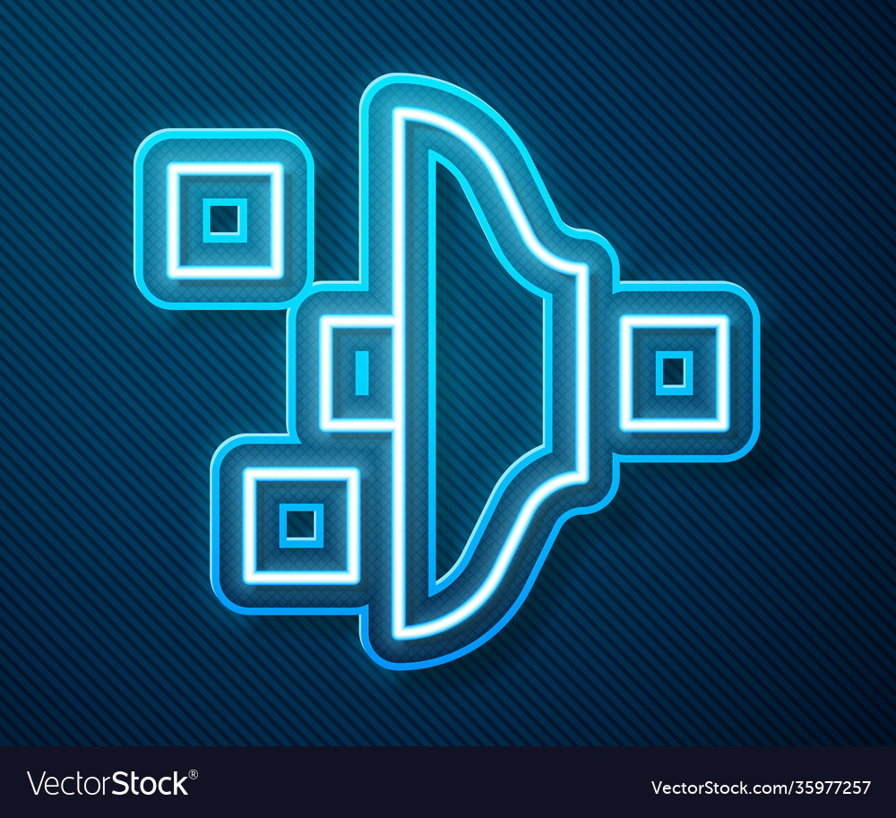 Glowing neon line filter setting icon isolated Vector Image Glowing neon line filter setting icon isolated