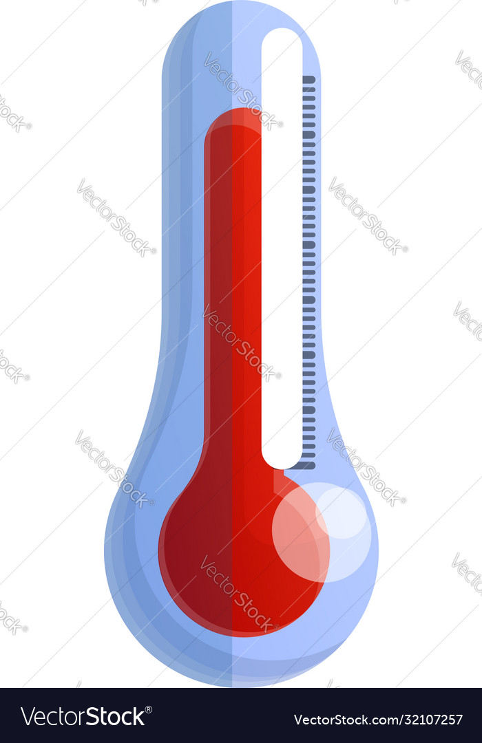 Weather thermometer icon cartoon style Royalty Free Vector