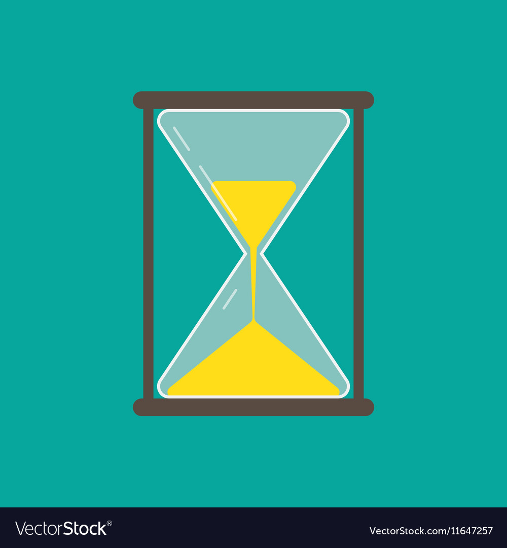 Hourglass icon flat Royalty Free Vector Image - VectorStock