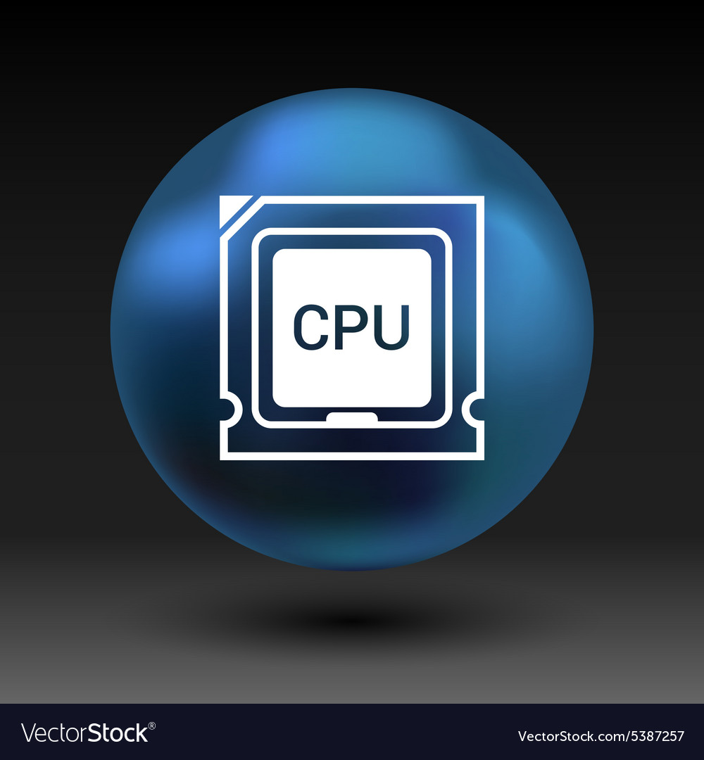 Icon of cpu microprocessor sign symbol process