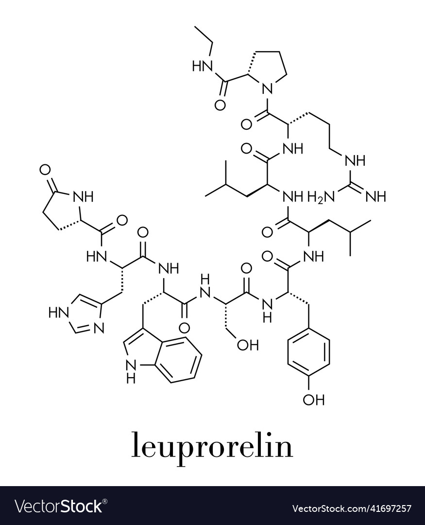 Leuprorelin leuprorelide breast and prostate Vector Image