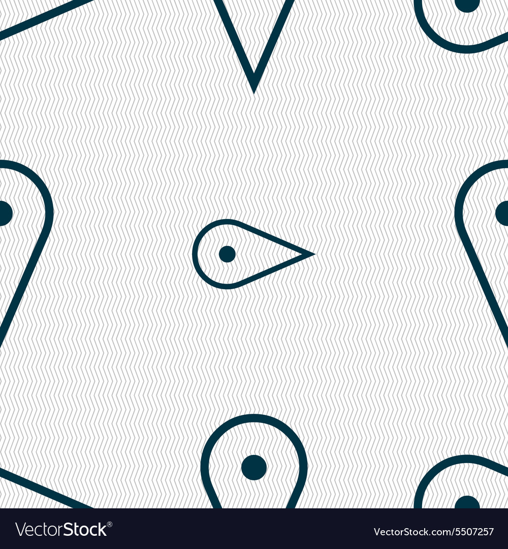 Map poiner icon sign seamless pattern