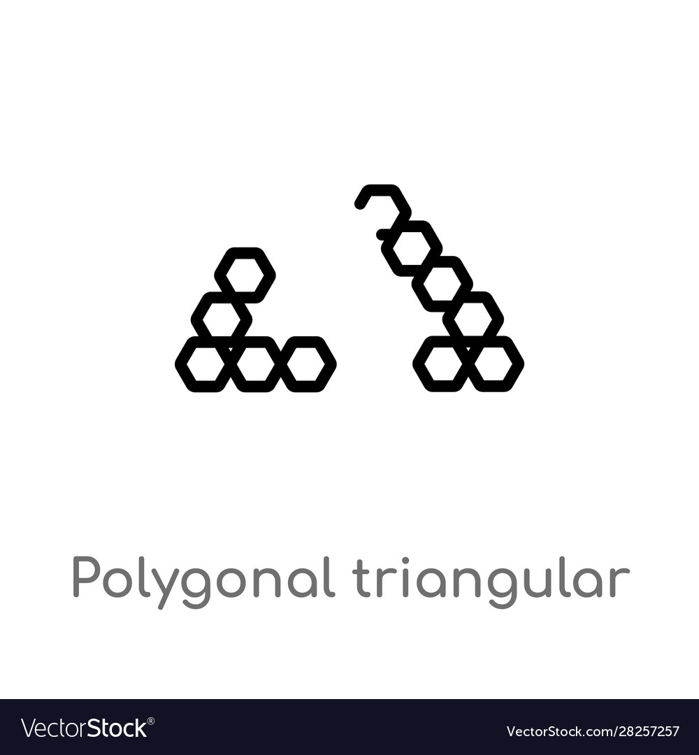 Outline polygonal triangular recycle icon