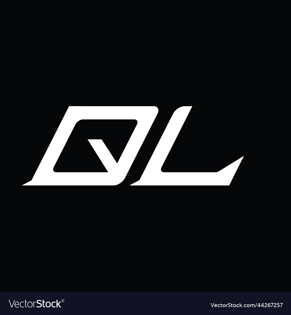 Ql logo monogram letter with slice style