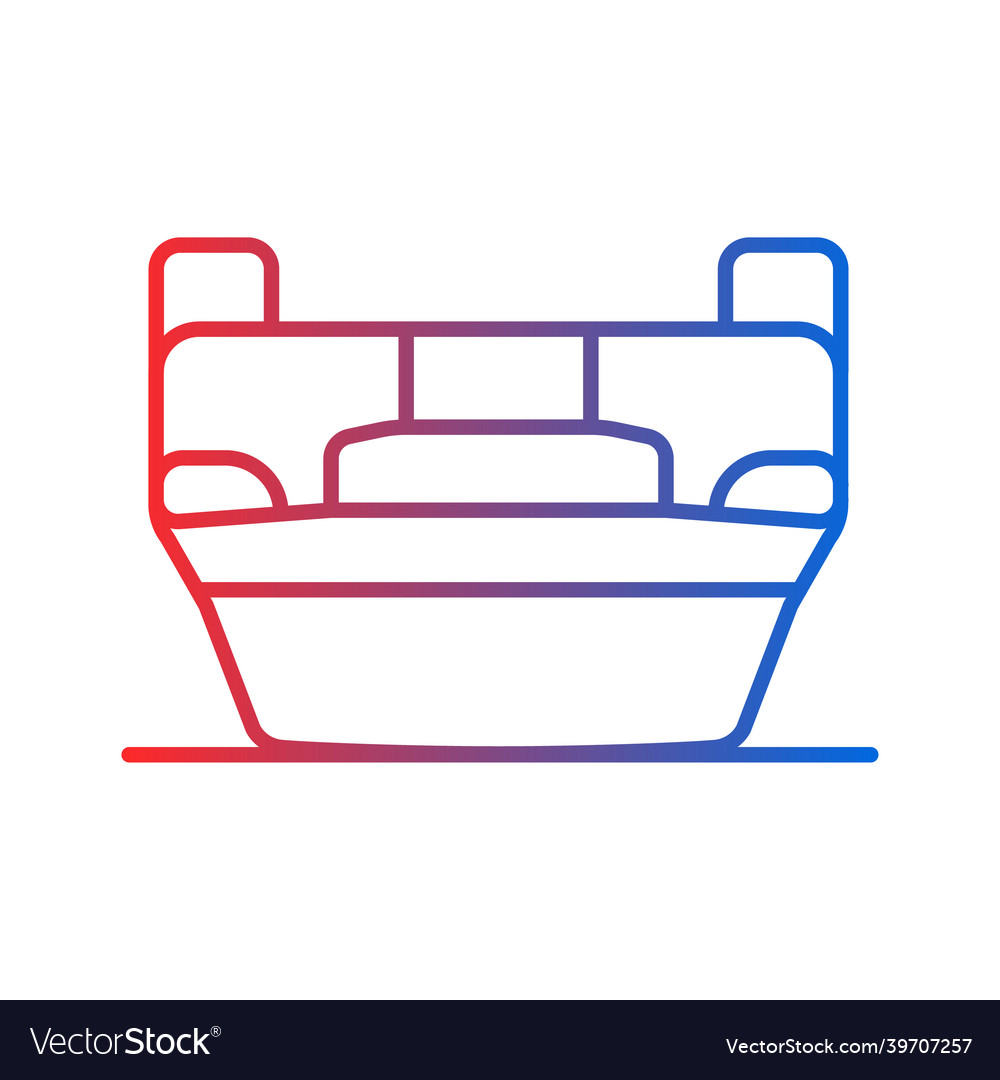 Rollover crash gradient linear icon vector image Rollover crash gradient linear icon