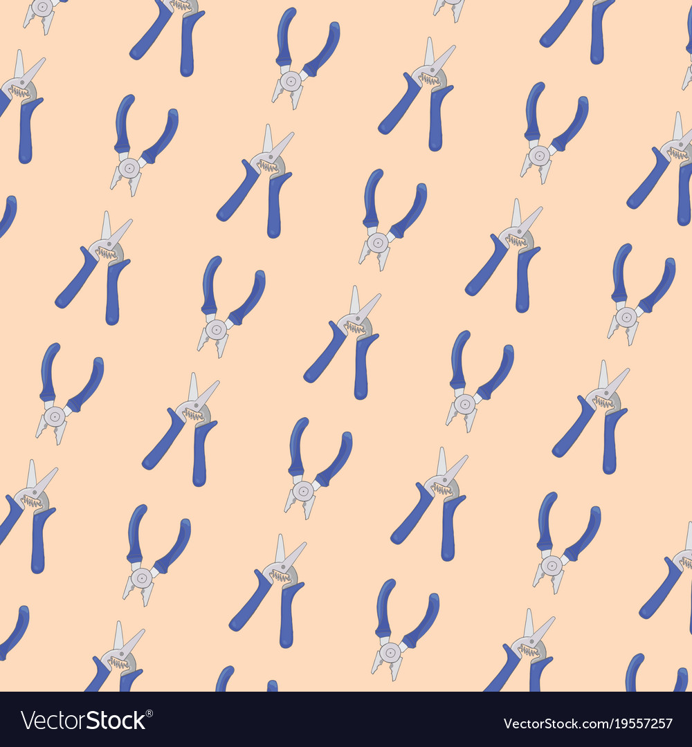 Seamless pattern background with pliers