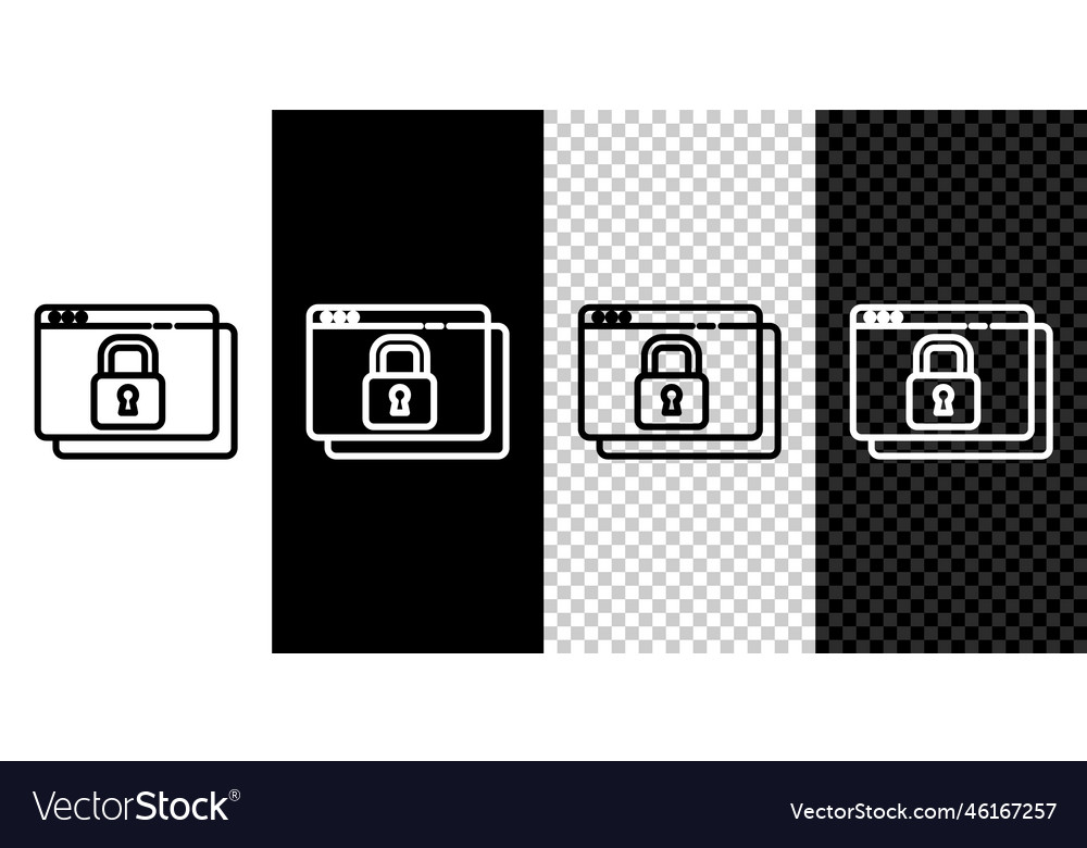 Set line secure your site with https ssl icon vector image Set line secure your site with https ssl icon
