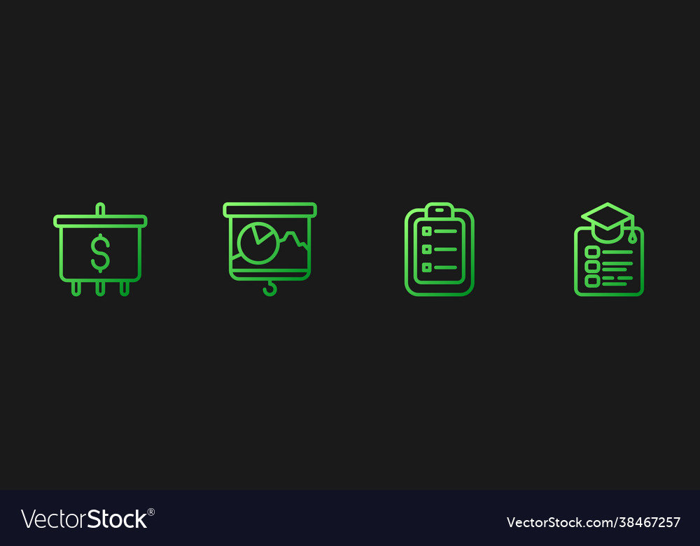 Set line to do list or planning target vector image Set line to do list or planning target