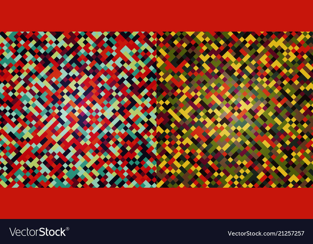 Set of abstract triangle pattern background vector image Set of abstract triangle pattern background