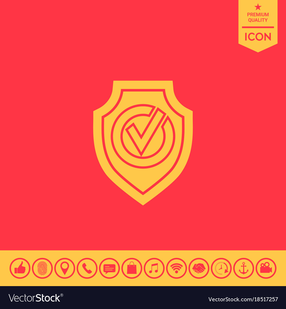 Shield with check mark icon