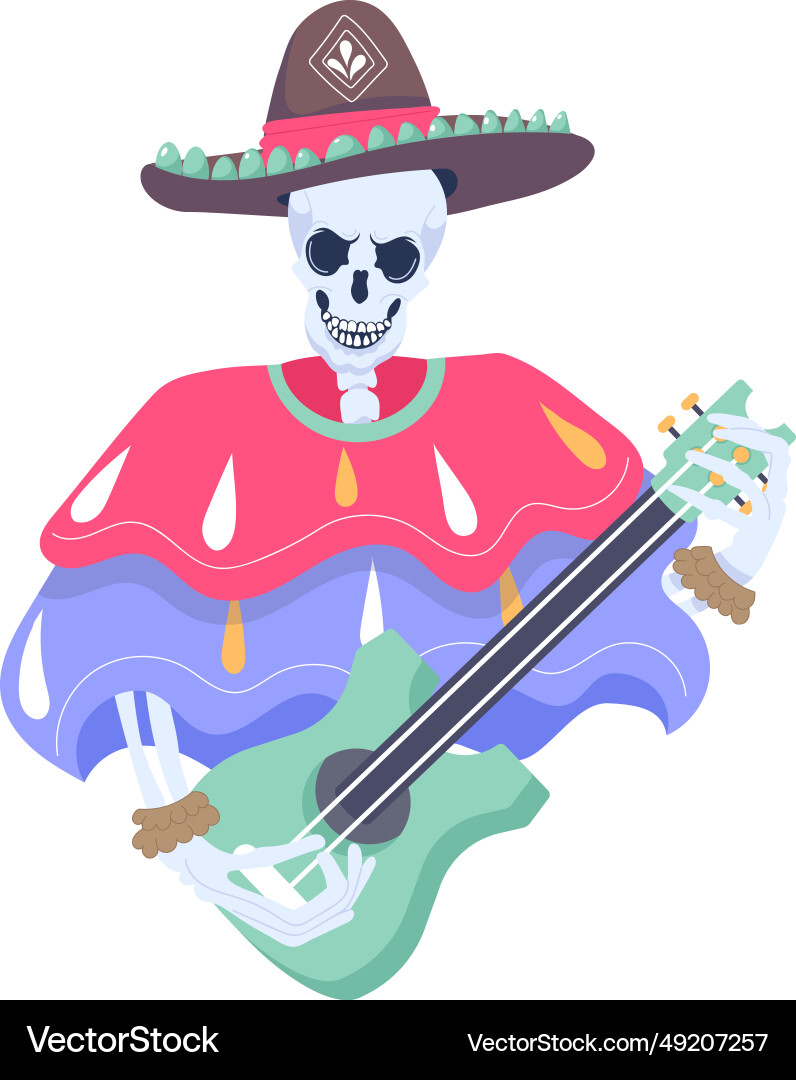Skull guitar Royalty Free Vector Image - VectorStock