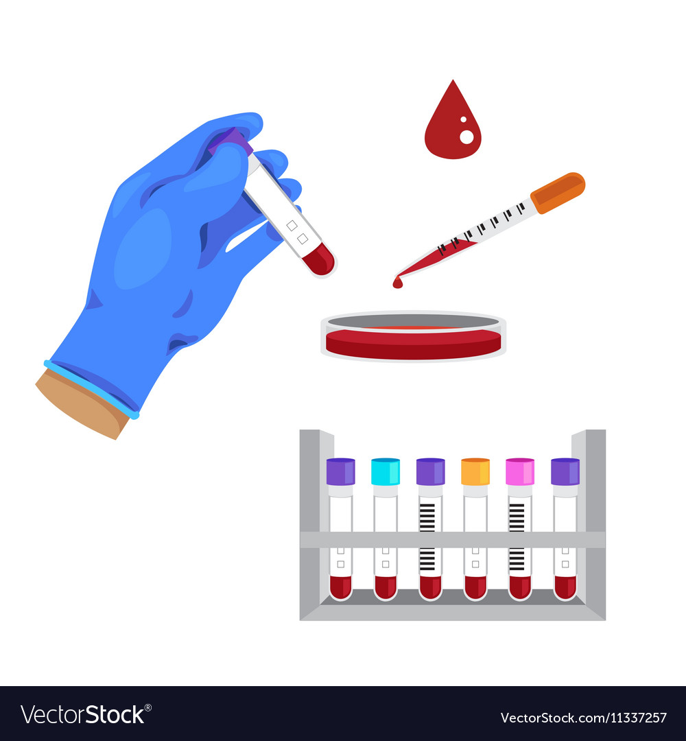 Test blood Royalty Free Vector Image - VectorStock