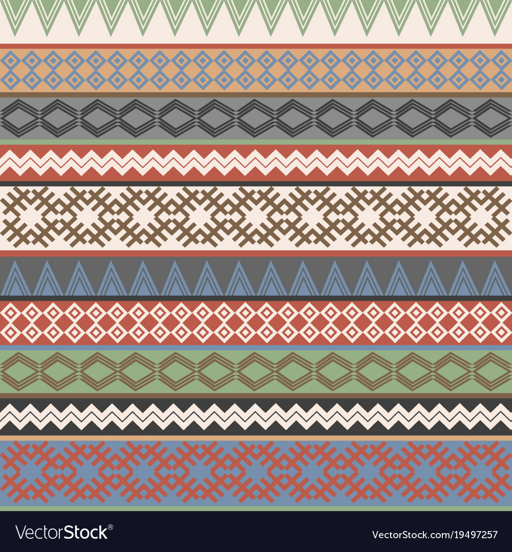 Vintage ethnic geometric motifs background