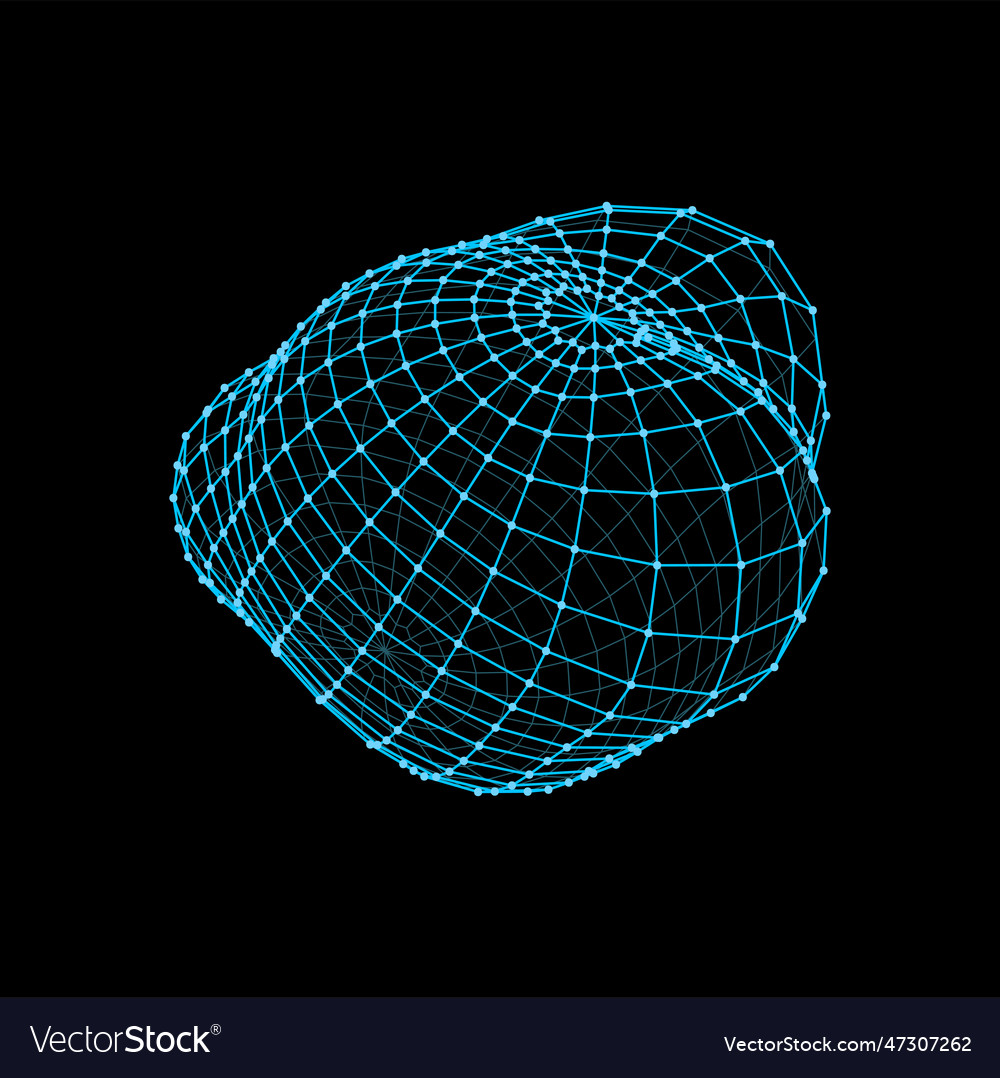 3d futuristische Kugel und Drahtrahmen Kugelform vector image 3d futuristische Kugel und Drahtrahmen Kugelform