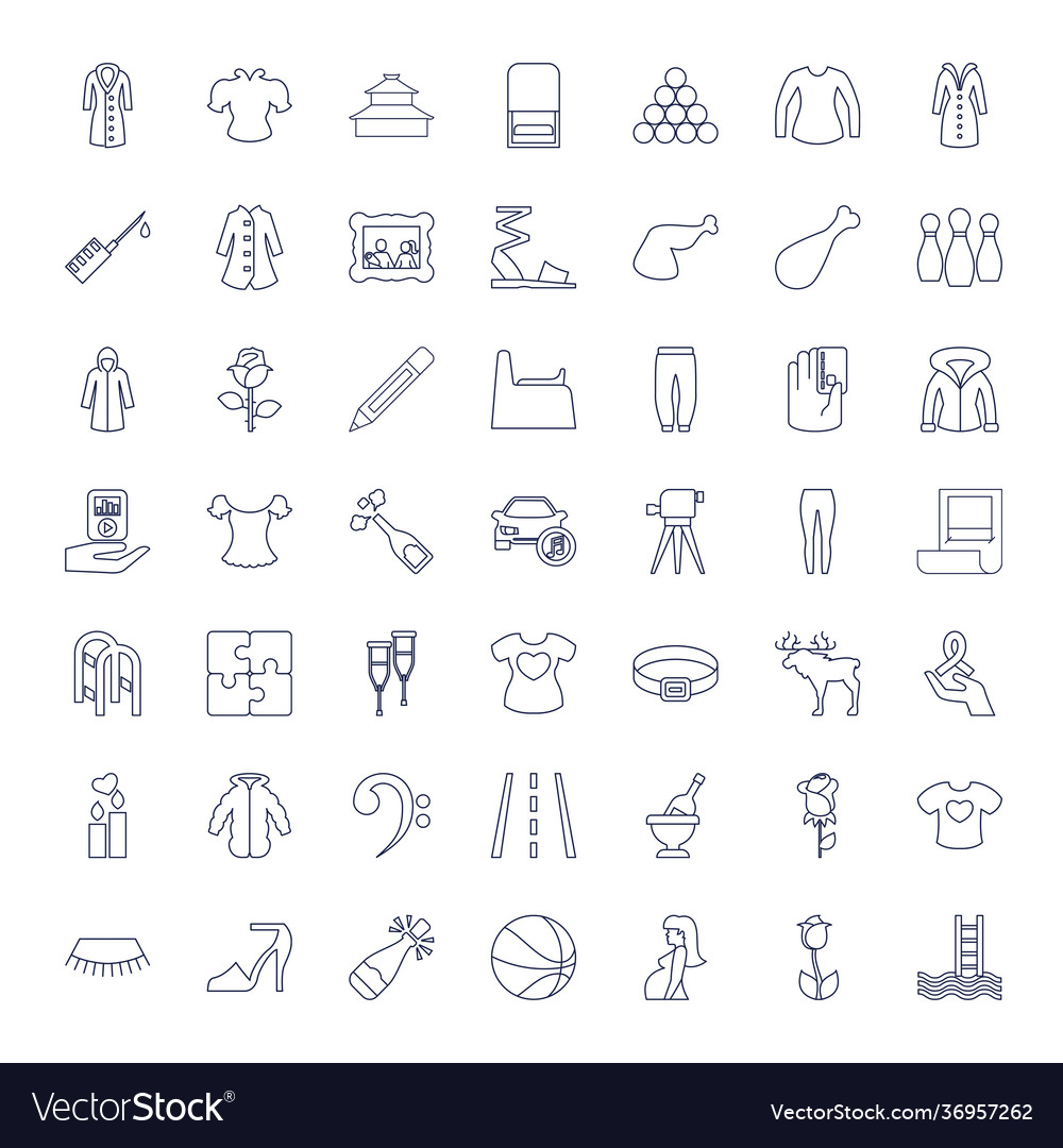 49 sketch icons Royalty Free Vector Image - VectorStock