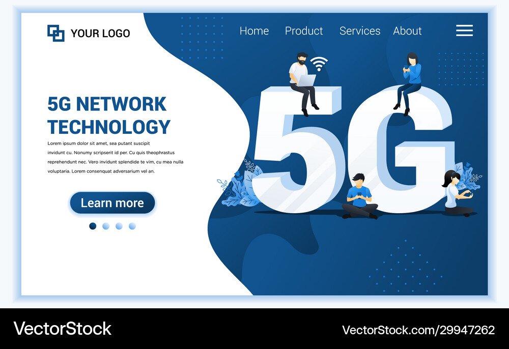 5g network technology concept internet systems Vector Image
