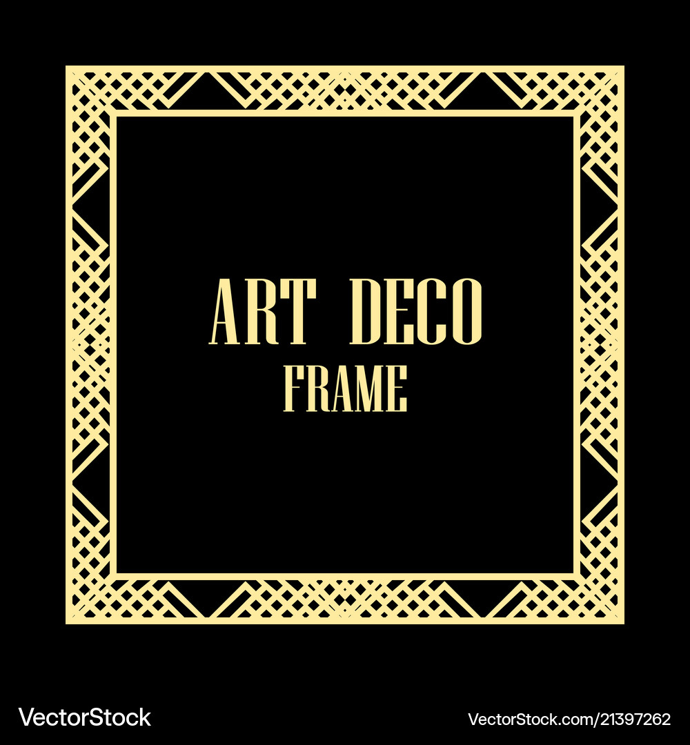 Art deco frame Royalty Free Vector Image - VectorStock