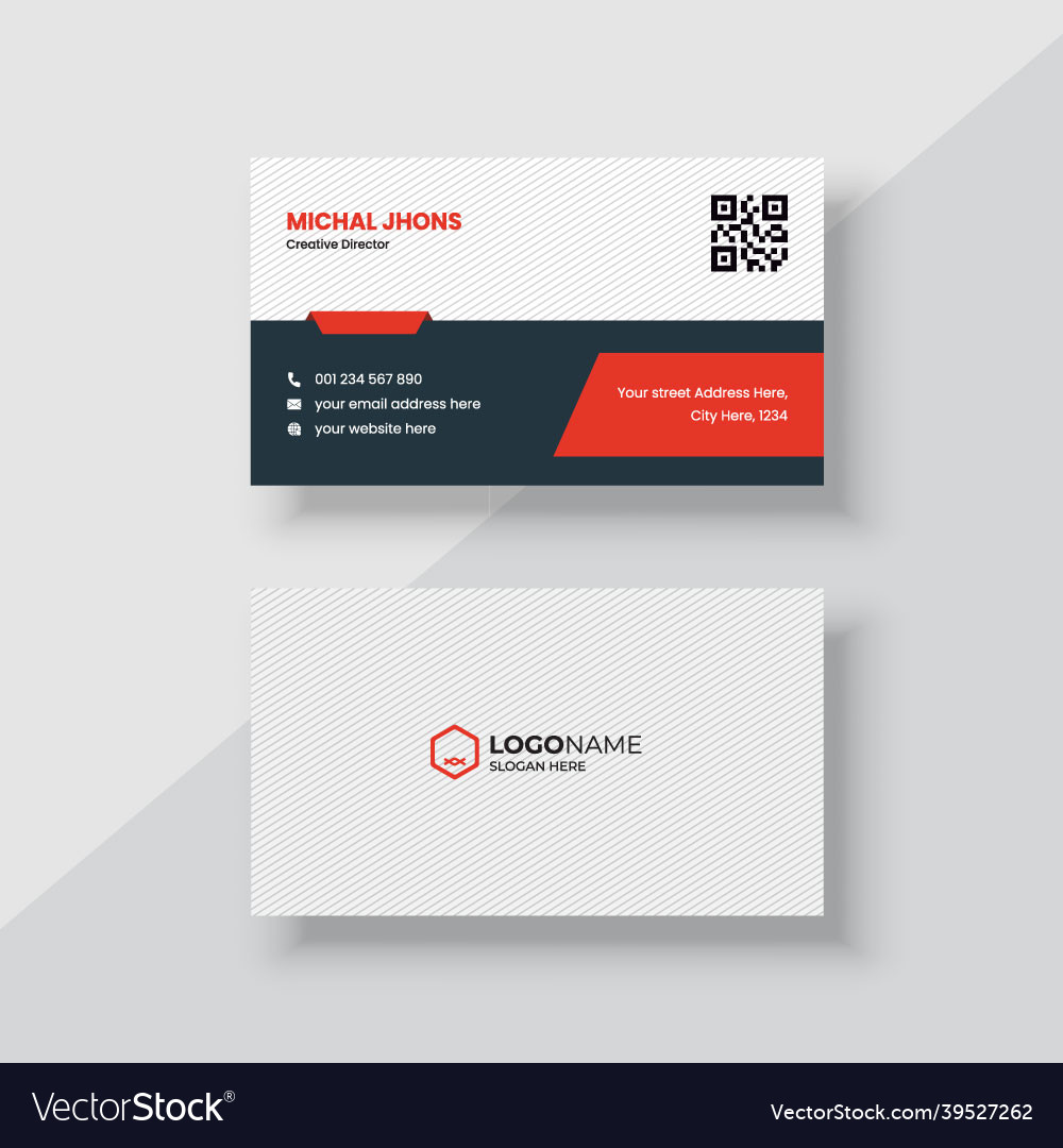 Corporate modern business card template Royalty Free Vector