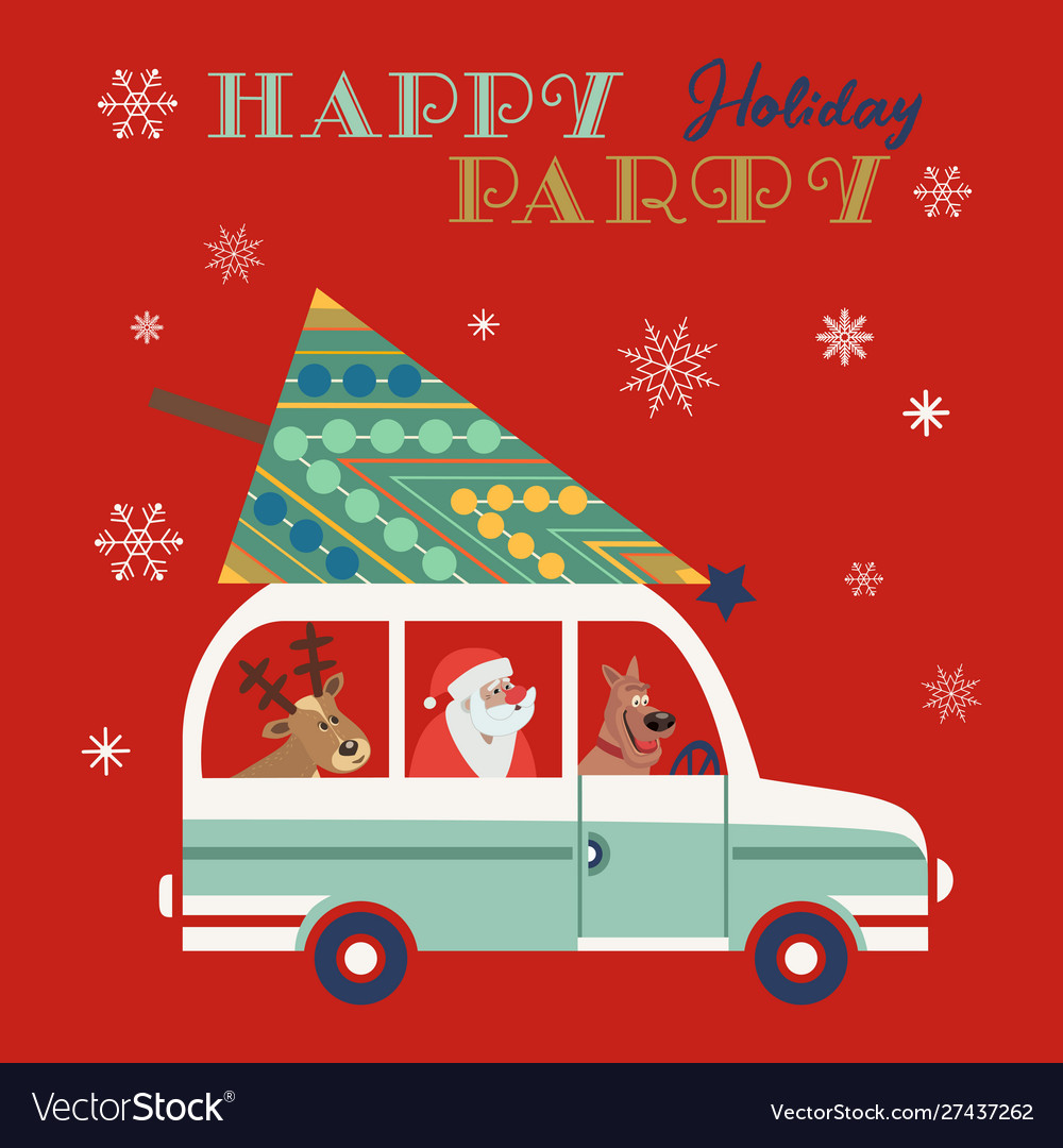 Happy holidays poster Royalty Free Vector Image