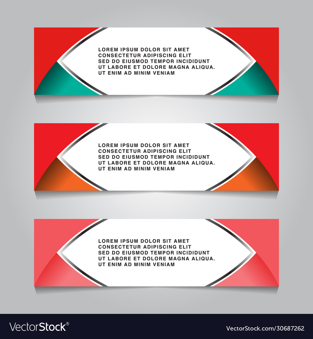 Horizontal geometric corporate web banner