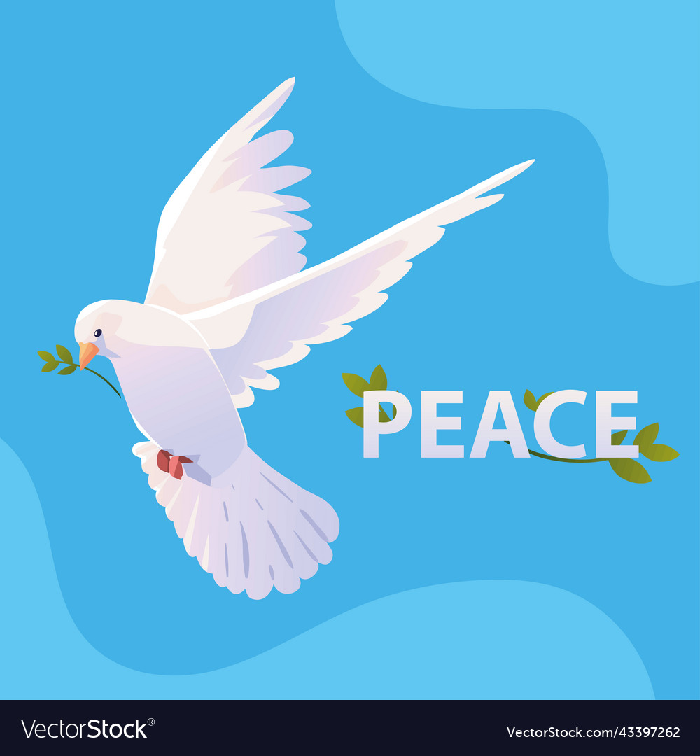 International Day Of Peace Card Royalty Free Vector Image