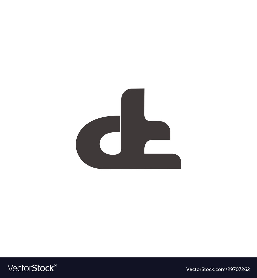 Letter d t symbol motion curves simple design logo