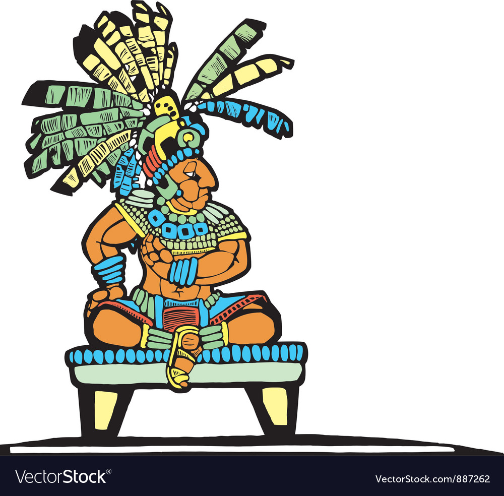 Mayan king Royalty Free Vector Image - VectorStock