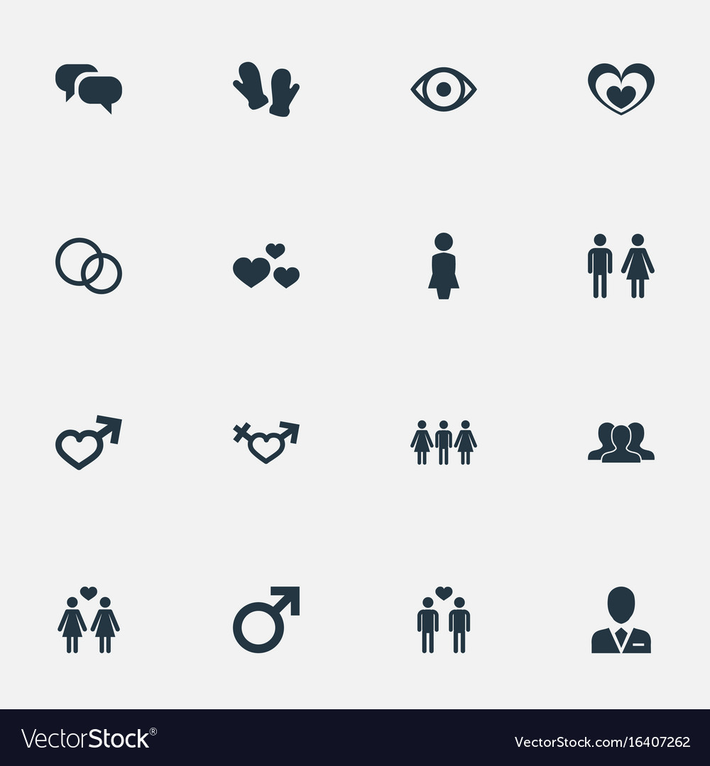 Set of simple icons element