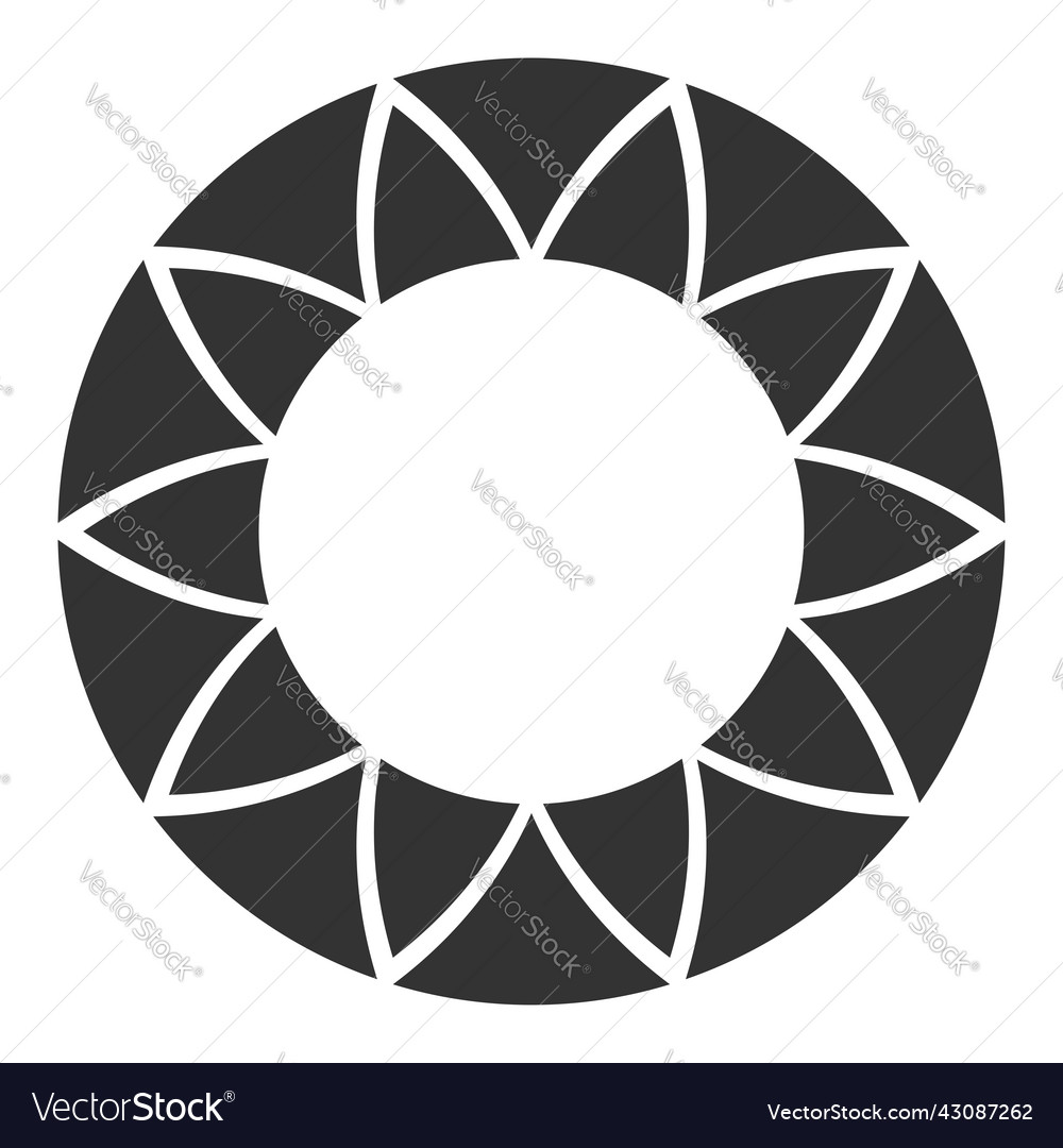 Simple motif mandala shape element circular round