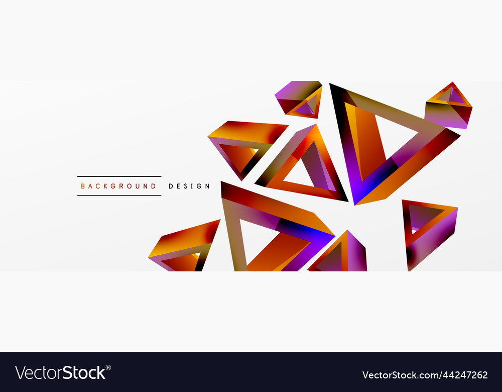 Triangle abstract background 3d basic