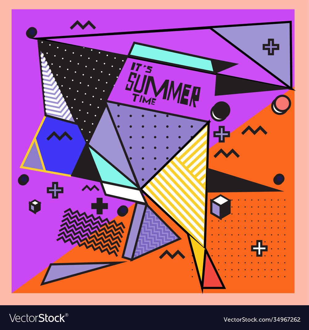 Triangle geometric forms for summer design event