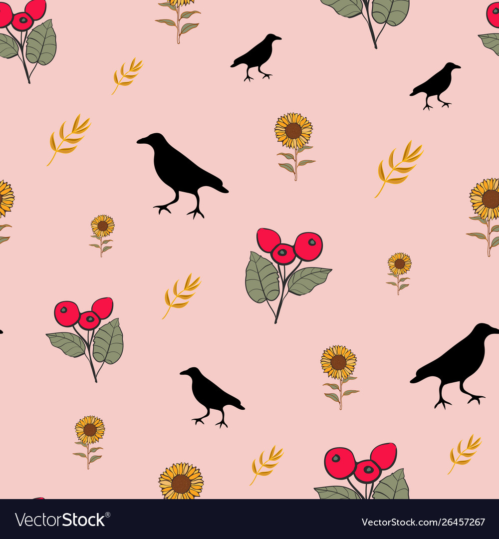 Autumn fall seamless repeat pattern print Vector Image Autumn fall seamless repeat pattern print