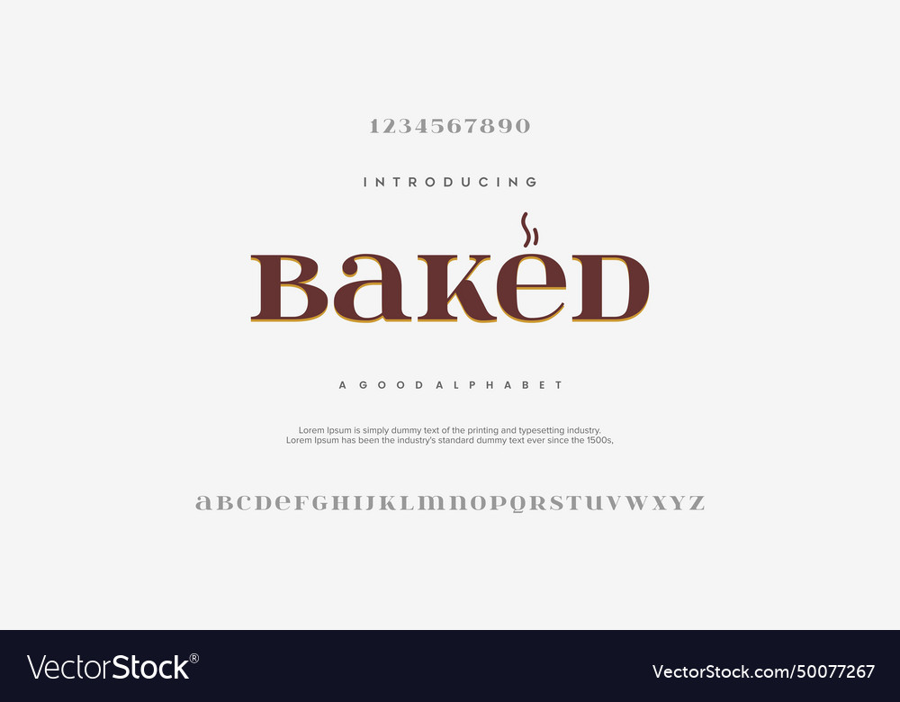 Baked serif classic design schriftart