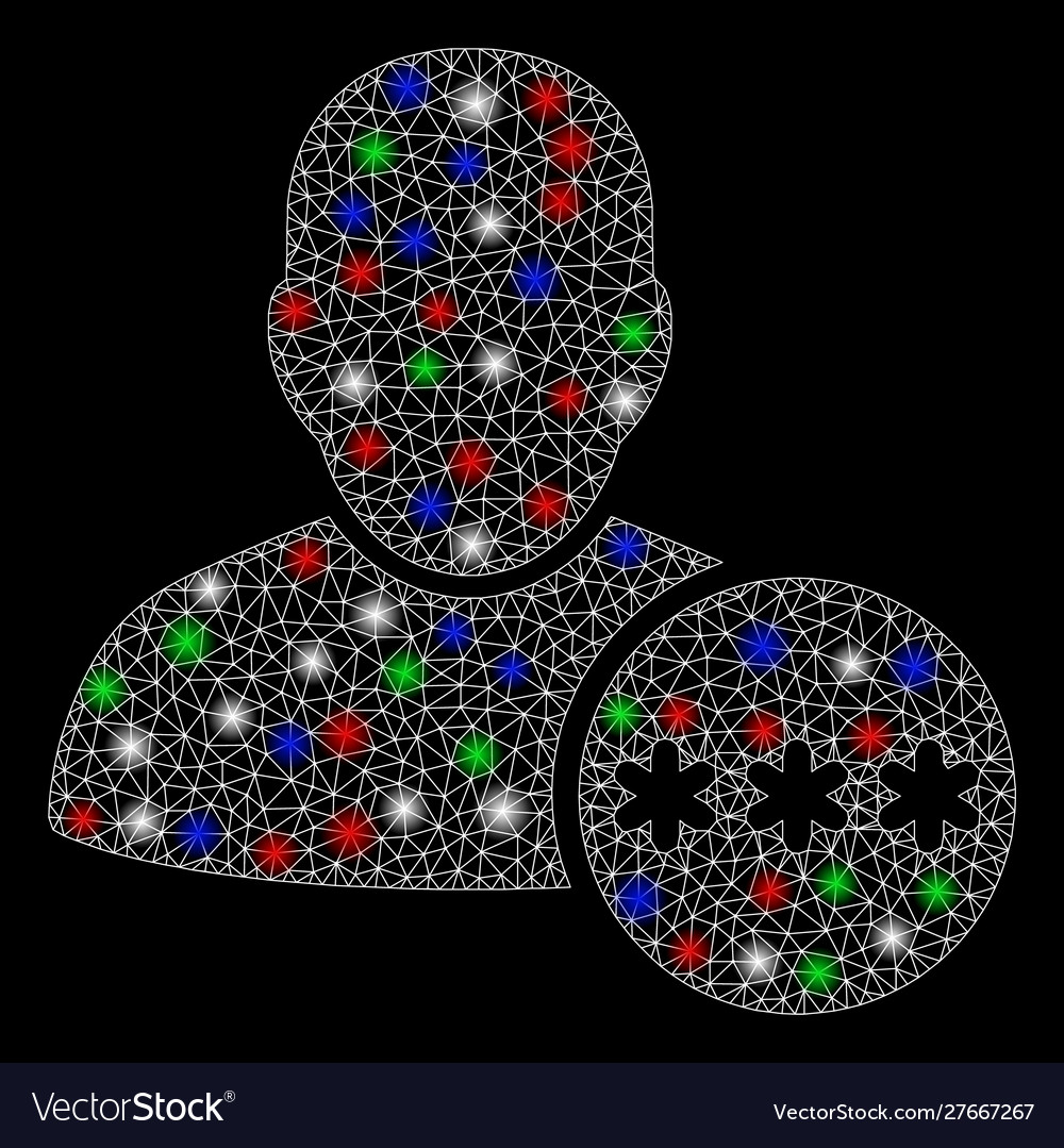 Bright mesh 2d user password with light spots