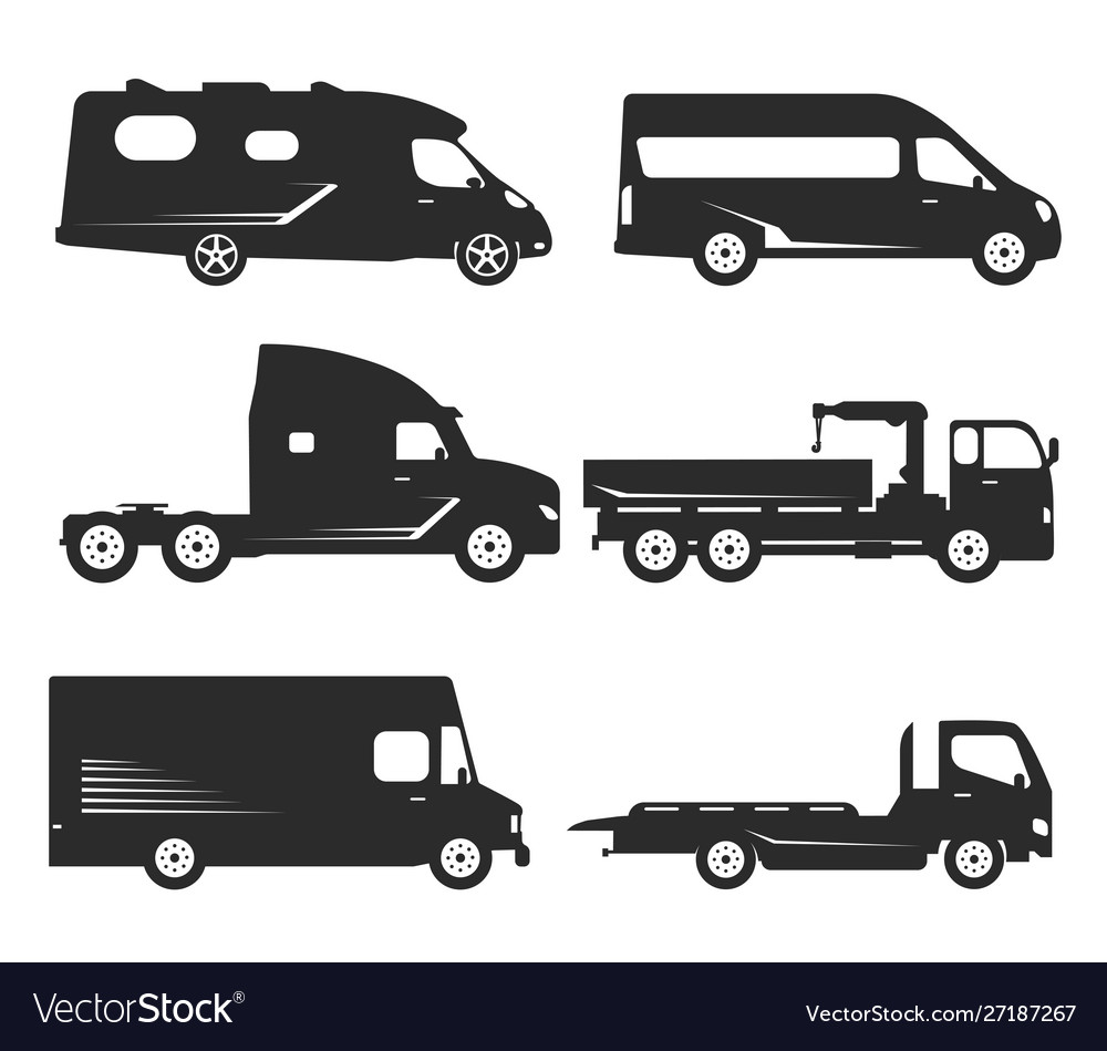 Car type and model objects icons set vector image Car type and model objects icons set