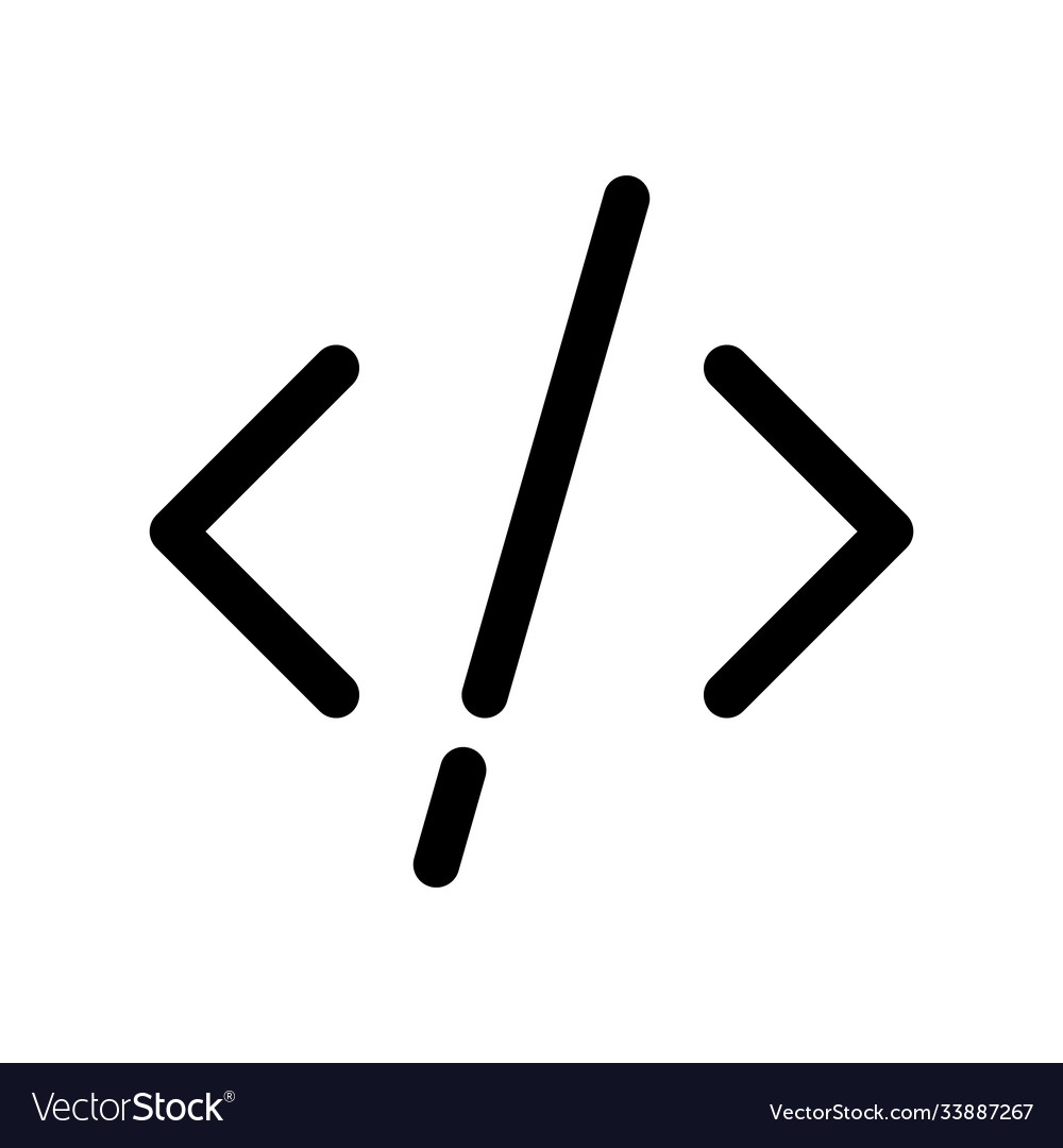 Code icon in outline style