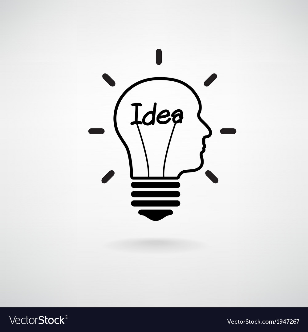 Creative light bulb idea concept