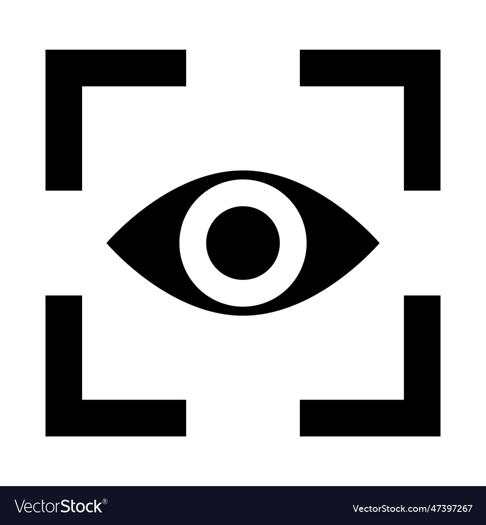 Focus symbol or concentration or vision Royalty Free Vector